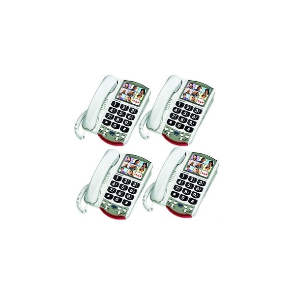 Clarity P300-4 Pack Amplified Big Button Picture Phone - Overstock